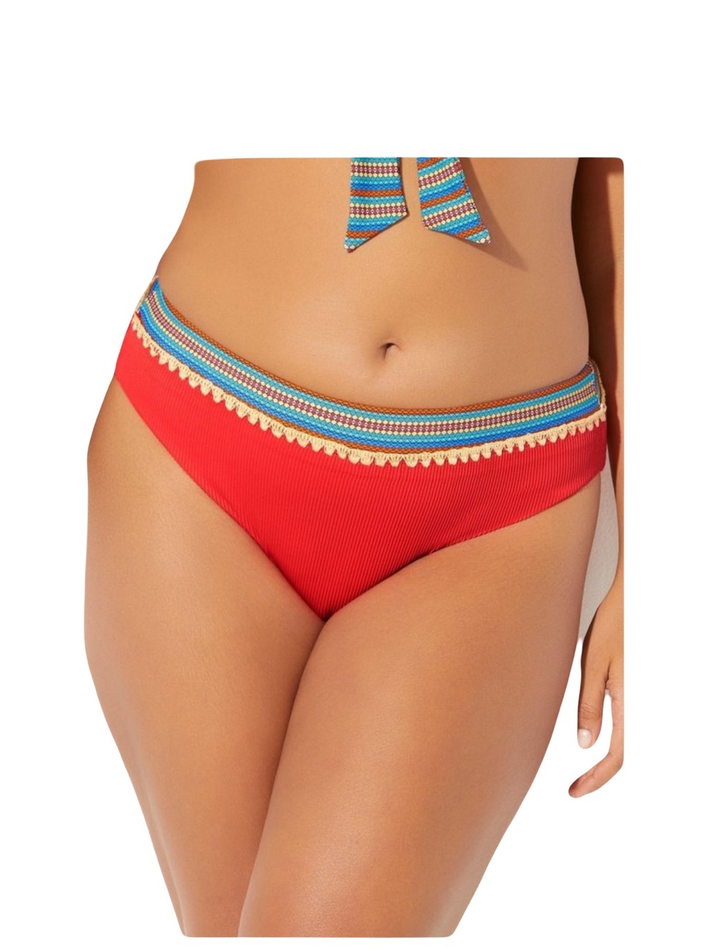 NWT Swimsuits for All mentor ribbed high waist bikini bottoms Summer Beach 8